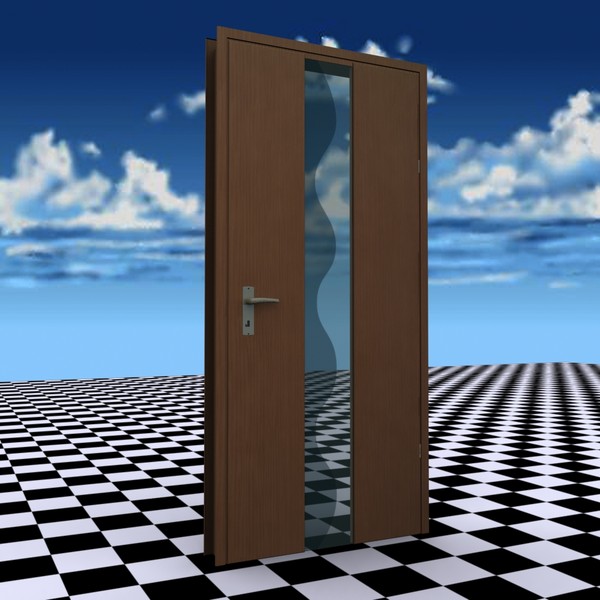 3d door set model - Modern Door Set 1 by line404